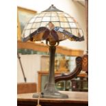 Reproduction Tiffany style lamp.