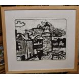 Stanley Dobbin (1932-2021) Lighthouse Portpatrick woodblock, artist's proof, 52 x 62cm signed and