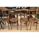 Set of four modern reproduction bentwood chairs