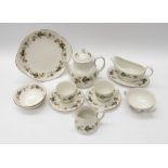 A large Royal Doulton Larchmont dinner and tea coffee service including tureens, cake stand plate