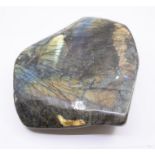 A large labradorite crystal,  28 x 27cms approx