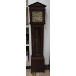 An Ash and Edwards of Melton Mowbray grandmother clock with brass dial
