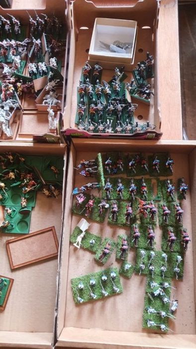 6 boxes of Seven years war figures, includes infantry and cavalry