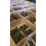 2 trays of French Napoleonic figures Infantry and artillery