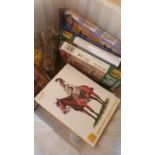 A crate of Napoleonic plastic figures and a crate of plastic ww1 figures