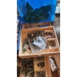 7 boxes of mixed figures including plastic boats accessories tools etc