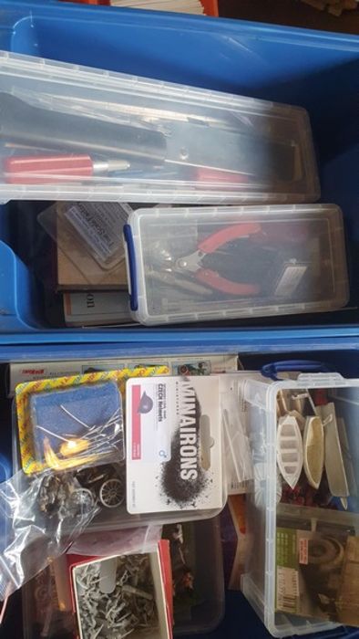 7 boxes of mixed figures including plastic boats accessories tools etc - Image 3 of 3