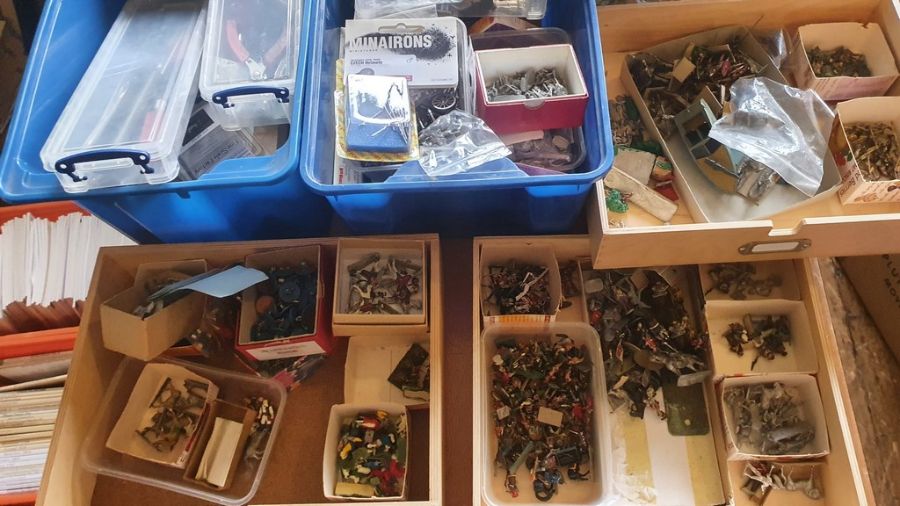 7 boxes of mixed figures including plastic boats accessories tools etc - Image 2 of 3
