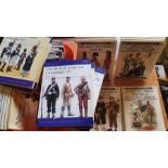 A box of 60 mixed Osprey Men at arms series guides