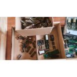 6 small boxes of American civil war wagons, snake fence and artillery. Various manufacturers