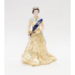 A Royal Worcester figure of HM Queen Elizabeth II, Diamond Jubilee 2012, model number 1207, boxed