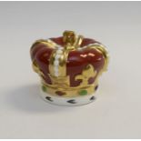 Royal Crown Derby Golden Jubilee Heraldic Crown, gold stopper, limited edition paperweight number 24