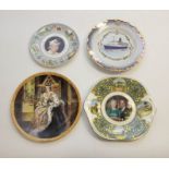 Four commemorative plates including Queen Elizabeth II and by Royal Worcester, Aynsley, Coalport and