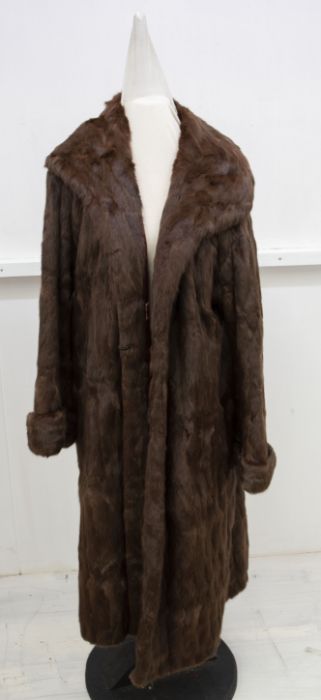 Four fur coats, one grey 3/4 chinchilla from 1970/80s, one brown squirrel 'Browns of Chester' late - Image 4 of 4