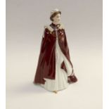 A Royal Worcester figure of Queen Elizabeth II, In Celebration of the Queens 80th Birthday in