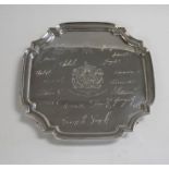A silver 'Sovereigns Salver', limited edition 133/250 made to commemorate the Queen's Silver