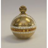 Royal Crown Derby Coronation Orb, a limited edition gold stopper paperweight, number 24 of 950,