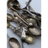 A collection of silver flatware, various patterns dates and makers. (condition varies). (221.0g). (