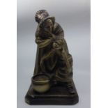 Painted plaster advertising display statuette for Pears soap. On the base of the statue are the