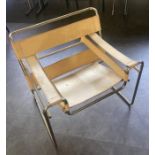 A mid century chrome Le Corbusier chair