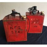 A pair of  "Petrol can "lamps, H:39cm, D:15cm L:25cm