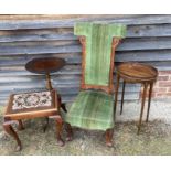 A 19th cent nursing chair and other small furniture