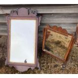 A Georgian pier mirror and a diminutive Swing mirror