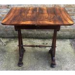 A Rosewood Regency table with drawer