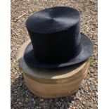 A Vintage Dunn & Co Top hat cased