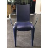 A Vitra. blue chair by Philippe Starck 'LOUIS 20', H:85cm