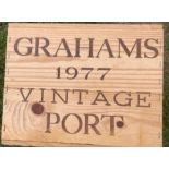 A case of 1977 Grahams Port 12 bottles, in good condition