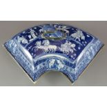 An early nineteenth century blue and white transfer-printed Greek series supper set segment and