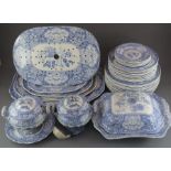 An early nineteenth century blue and white transfer-printed Spode & Copeland & Garrett Floral series