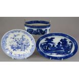 A group of late eighteenth, early nineteenth century blue and white transfer-printed Spode wares, c.