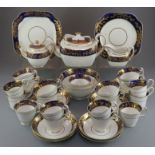 An early nineteenth century Spode porcelain tea service as pattern number 2721, c. 1820. It is