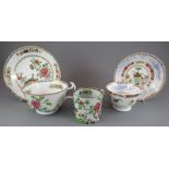 An early nineteenth century transfer-printed Spode Peacock pattern breakfast cup and saucer and