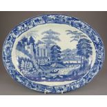 An early nineteenth century blue and white transfer-printed Hartley Greens, Leeds Pottery Scene