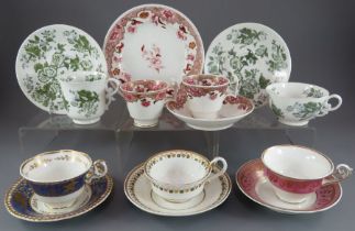 A group of early nineteenth century hand-painted mainly Spode and Copeland & Garrett porcelain