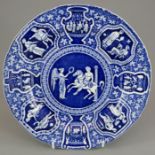 An early nineteenth century blue and white transfer-printed Spode Greek series side plate, c.