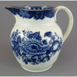 An early nineteenth century blue and white transfer-printed Bovey Tracey Chrysanthemum pattern