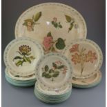 A mid-nineteenth century transfer-printed Wedgwood Botanical part dinner service , c. 1850-70.