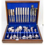 An Arthur Price Old English beaded pattern plated six piece canteen of cutlery