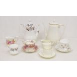 Four tea sets Worcester, Royal Albert & two Richmond