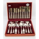 A Modern Cooper Ludlam of Sheffield EPNS A1 six piece King's pattern cutlery service, in fitted