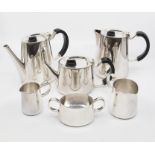 David Mellor Fanfare design 6 piece tea and coffee set for Walker & Hall circa 1961.