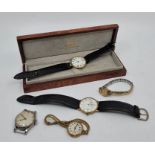 A Rotary 9ct. gold gentleman's quartz wristwatch, having signed circular white enamel Roman