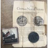 Lusitania medal in Original Case with rare information sheet (normally always missing).