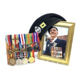 Five WWII to 321218 Trooper A. Watson, R.A.C. mounted with four commemorative medals; Dunkerque,