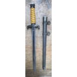 German Army Officers dress dagger and scabbard, blade not engraved, makes mark ‘Original Eickhorn,