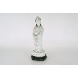 A large Chinese porcelain Blanc de chine standing figure of Guanyin The back with a impressed an